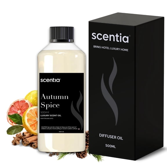 Scentia Autumn Spice Essential Oil  500ml Fall Blend with Pumpkin Spice Notes | Diffuser Oil for Home, Halloween & Thanksgiving Dcor | Aromatherapy, Candle & Soap Making