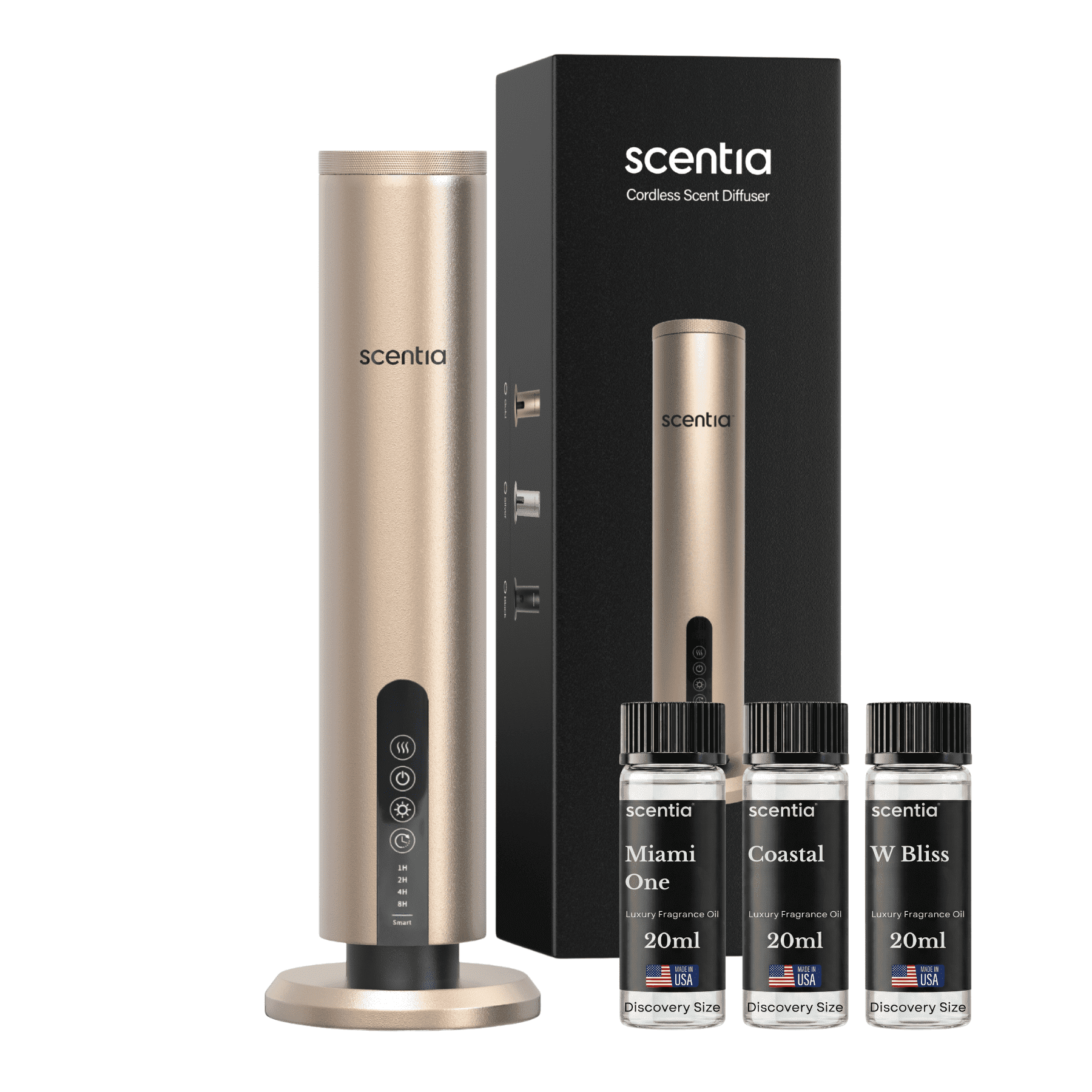 SCENTIA, Wireless Rechargeable Aromatherapy Diffuser, Gold - Walmart.com