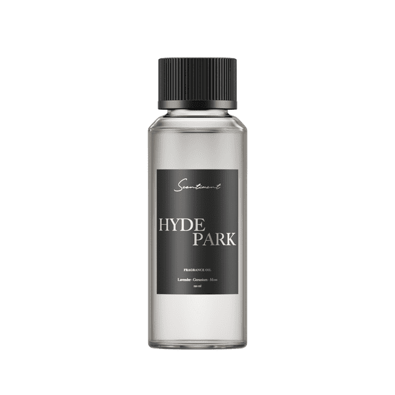Scentiment Hyde Park 120ml Fragrance Oil | Aromatherapy Diffuser Oil | Lavender, Rose & Amber Sophisticated Luxury Scent