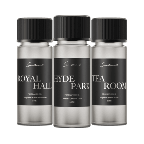 Scentiment London Hotel Discovery Set – Top 3 Luxury Fragrance Oils, 20ml