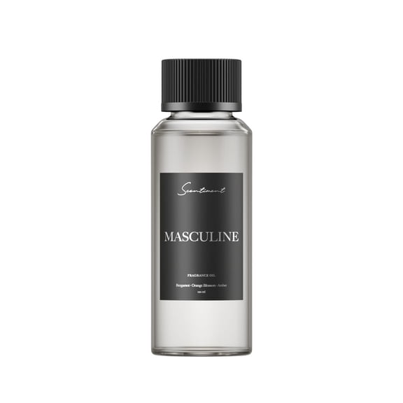 Scentiment - Masculine Designer Collection Diffuser Oils | Aromatherapy Home Fragrance | Luxurious Scent with Notes of Bergamot, Orange Blossom, Amber, 120ml