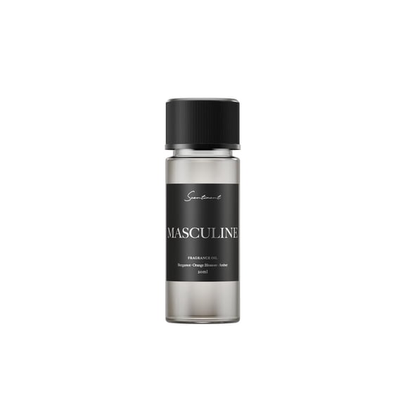 Scentiment Masculine Fragrance Oil – 20ml | Luxury Aromatherapy Diffuser Oil | Notes of Bergamot, Orange Blossom & Amber