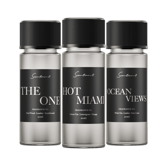 Scentiment Miami Hotel Discovery Set – Top 3 Luxury Fragrance Oils, 20ml