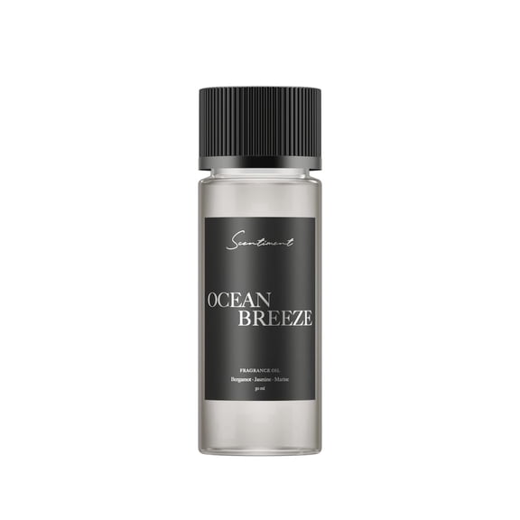 Scentiment Ocean Breeze Fragrance Oil – 50ml | Luxury Aromatherapy Diffuser Oil | Notes of Bergamot, Lemon, Jasmine, Marine & Amber
