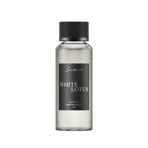 Scentiment - White Lotus Hotel Diffuser Oil | Aromatherapy Home Fragrance | Luxurious Scent with Notes of Wild Fig, Vetiver, Almond, Sandalwood, 120 mL