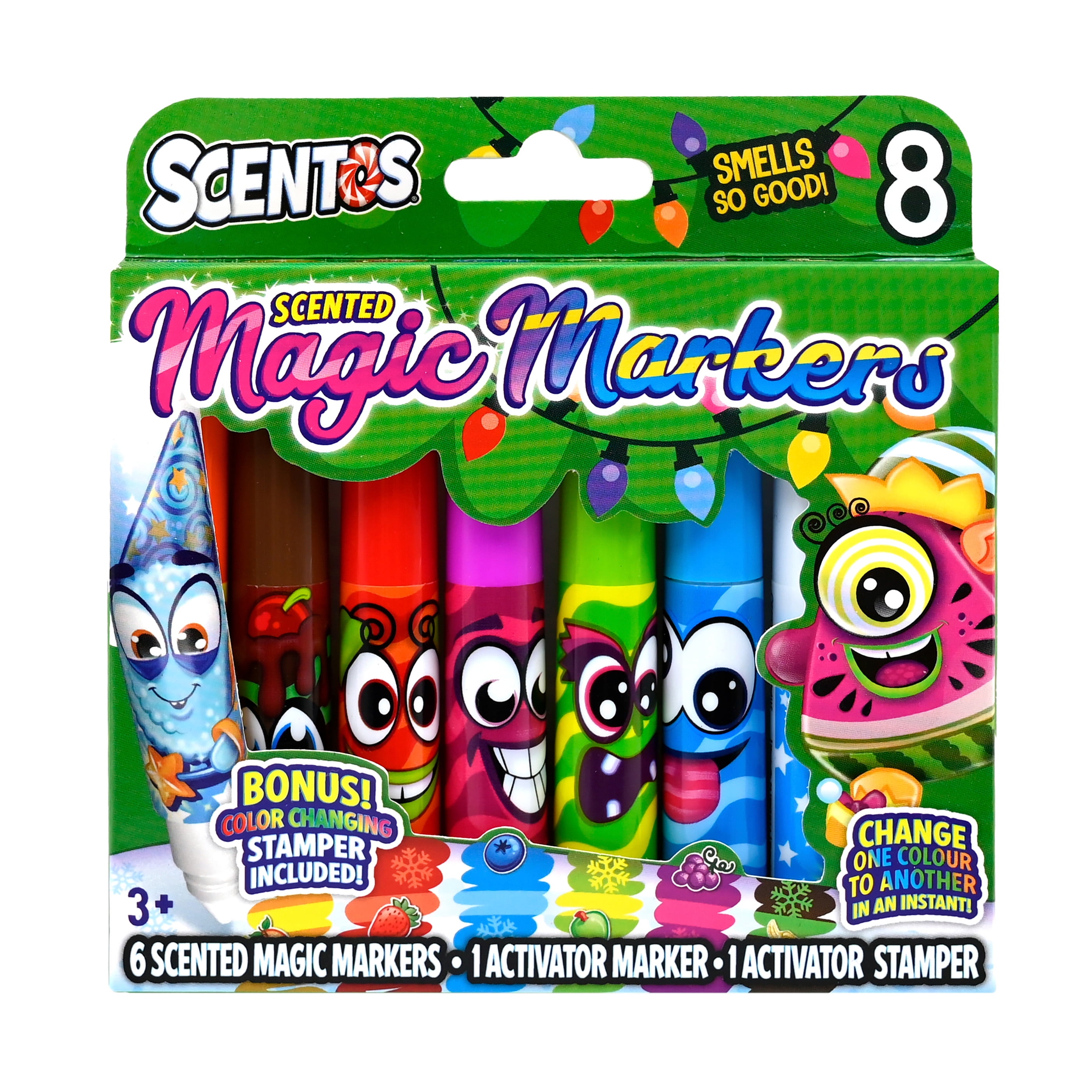 Scentos 8ct Christmas Themed Magic Scented FeltTip Markers Ages 3