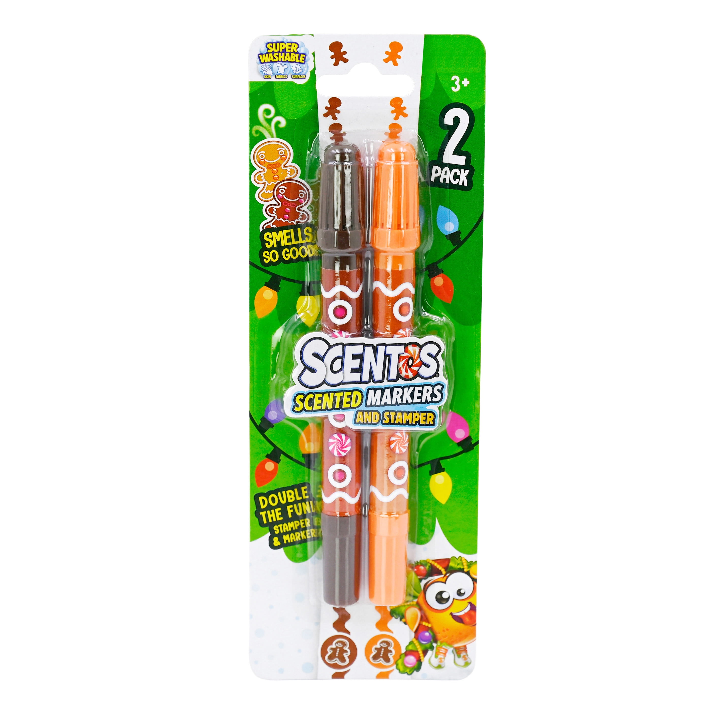 Scented Funny Face Colored Markers Fruit Scented Scentos Washable Pack of 8  New