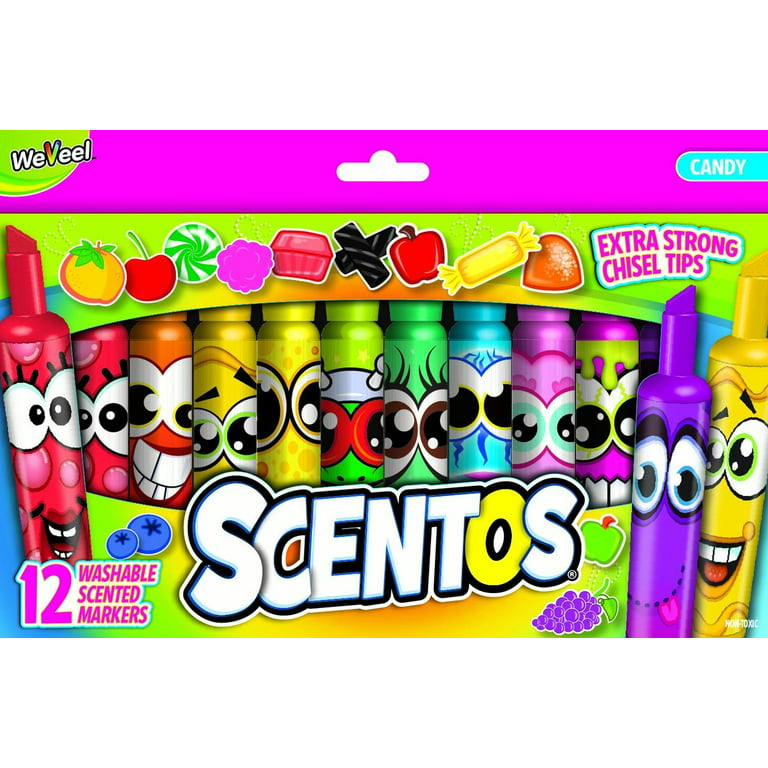 Scentos Scented Markers for Kids Ages 4-8 - Fine Tip Markers for School,  Drawing, Writing, & Coloring (36-Pack)
