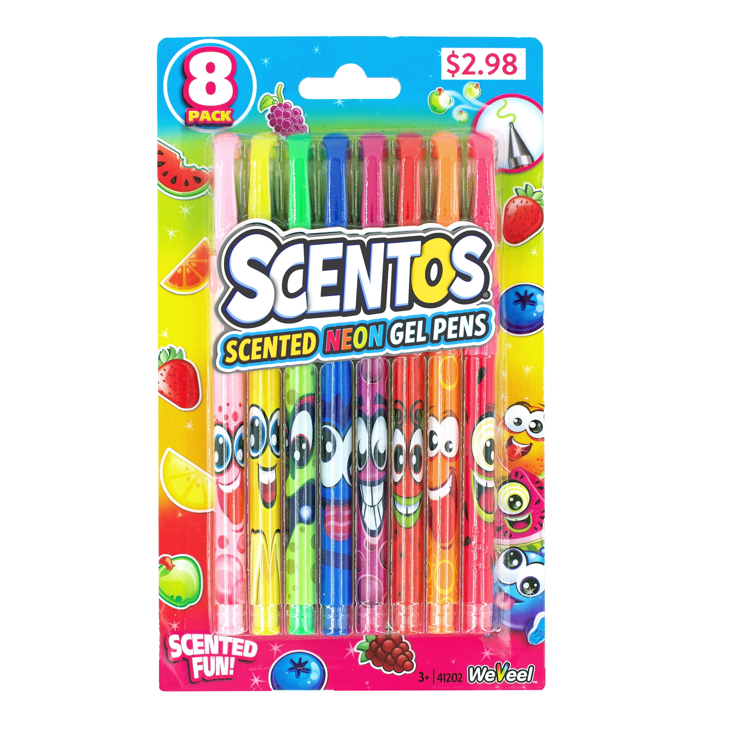 Scentos Scented Mini Pens - 20-Count - Colored Fine Point Pens for Kids or Adults in Assorted Colors & Scents - Fun for Writing & Drawing, Arts & CR