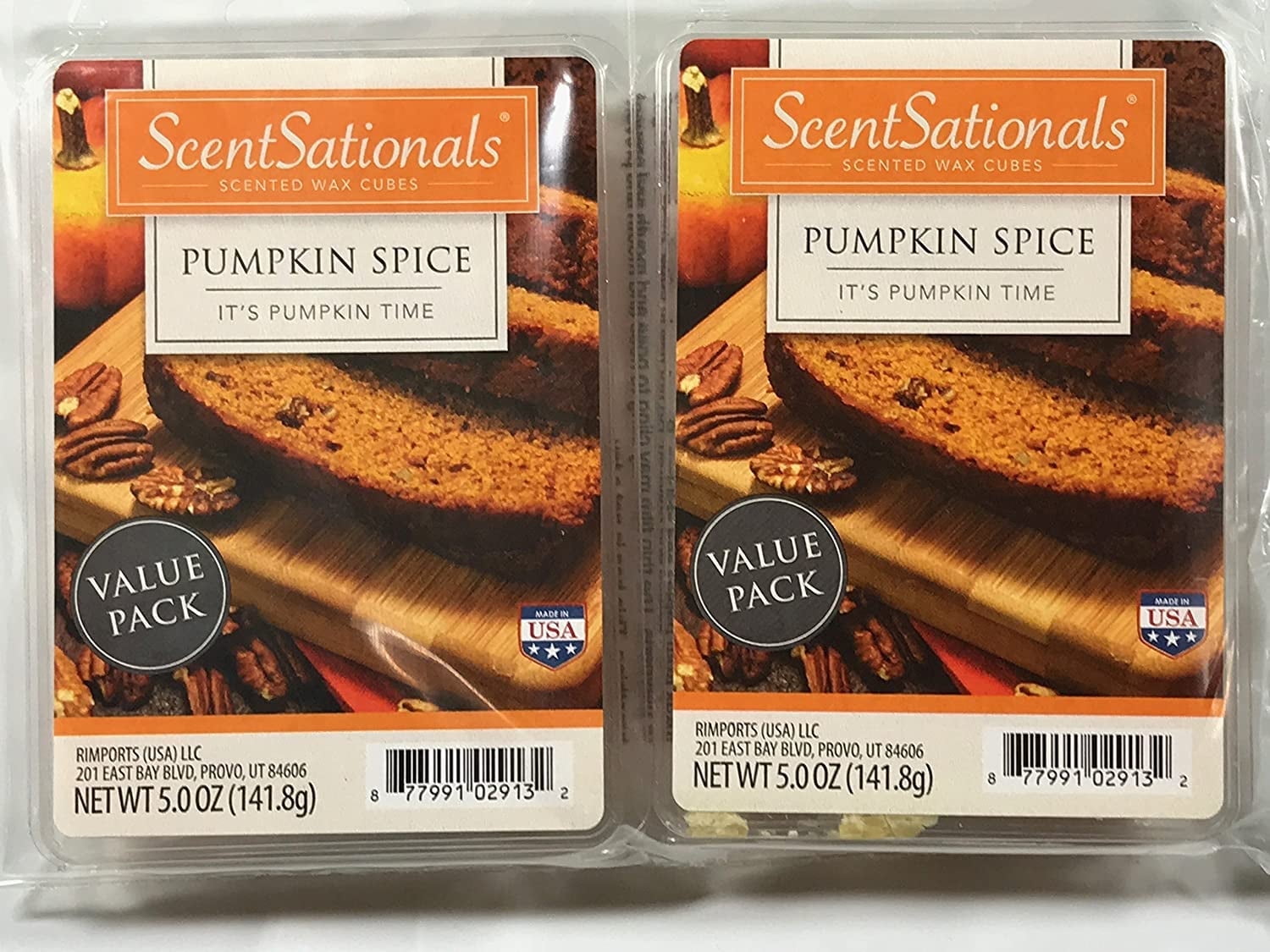 Scentsationals Pumpkin Spice Scented Wax Cubes 5oz - 2-Pack
