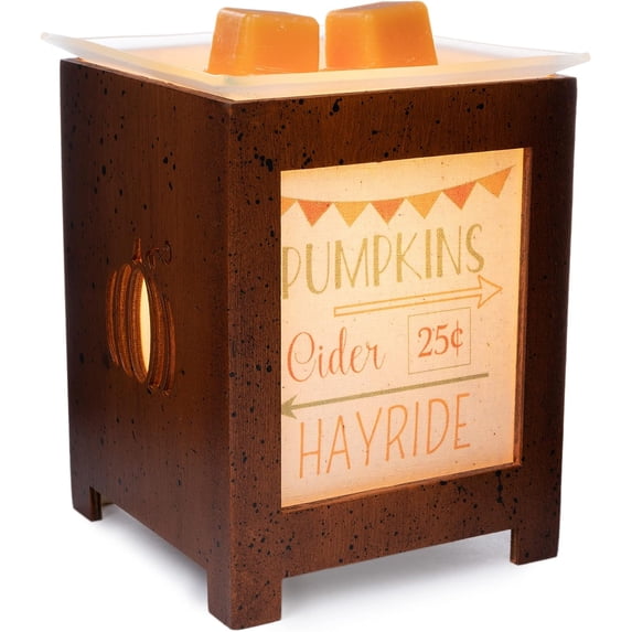 Scentsationals Wax Melt Warmer, Wax Warmer for Scented Wax Melts - Autumn Collection Pumpkin Cider - Candle Wax Melter for Fragrance Cubes and Tarts