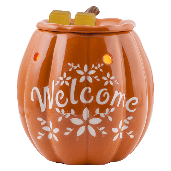 Scentsationals Wax Melt Warmer, Wax Warmer for Scented Wax Melts - Autumn Collection Welcome Fall - Candle Wax Melter for Fragrance Cubes and Tarts