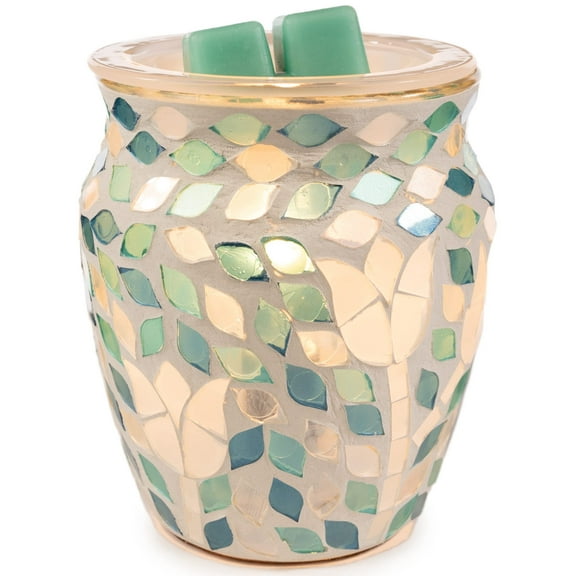 Scentsationals Wax Melt Warmer, Wax Warmer for Scented Wax Melts - Mosaic Collection Garden Delight - Candle Wax Melter for Fragrance Cubes and Tarts