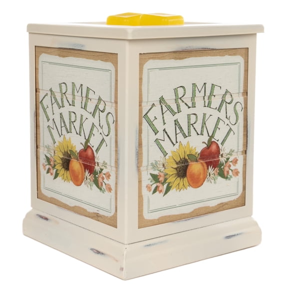 Scentsationals Wax Melt Warmer, Wax Warmer for Scented Wax Melts - Spring Collection Farmers Market - Candle Wax Melter for Fragrance Cubes and Tarts