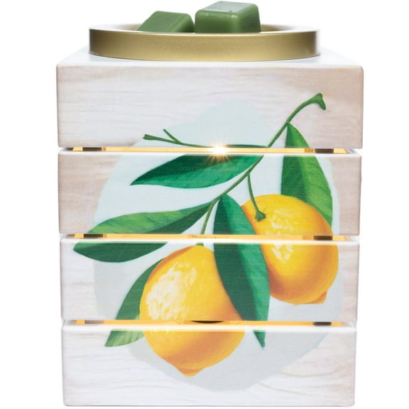 Scentsationals Wax Melt Warmer, Wax Warmer for Scented Wax Melts - Spring Collection Lemon Crate - Candle Wax Melter for Fragrance Cubes and Tarts