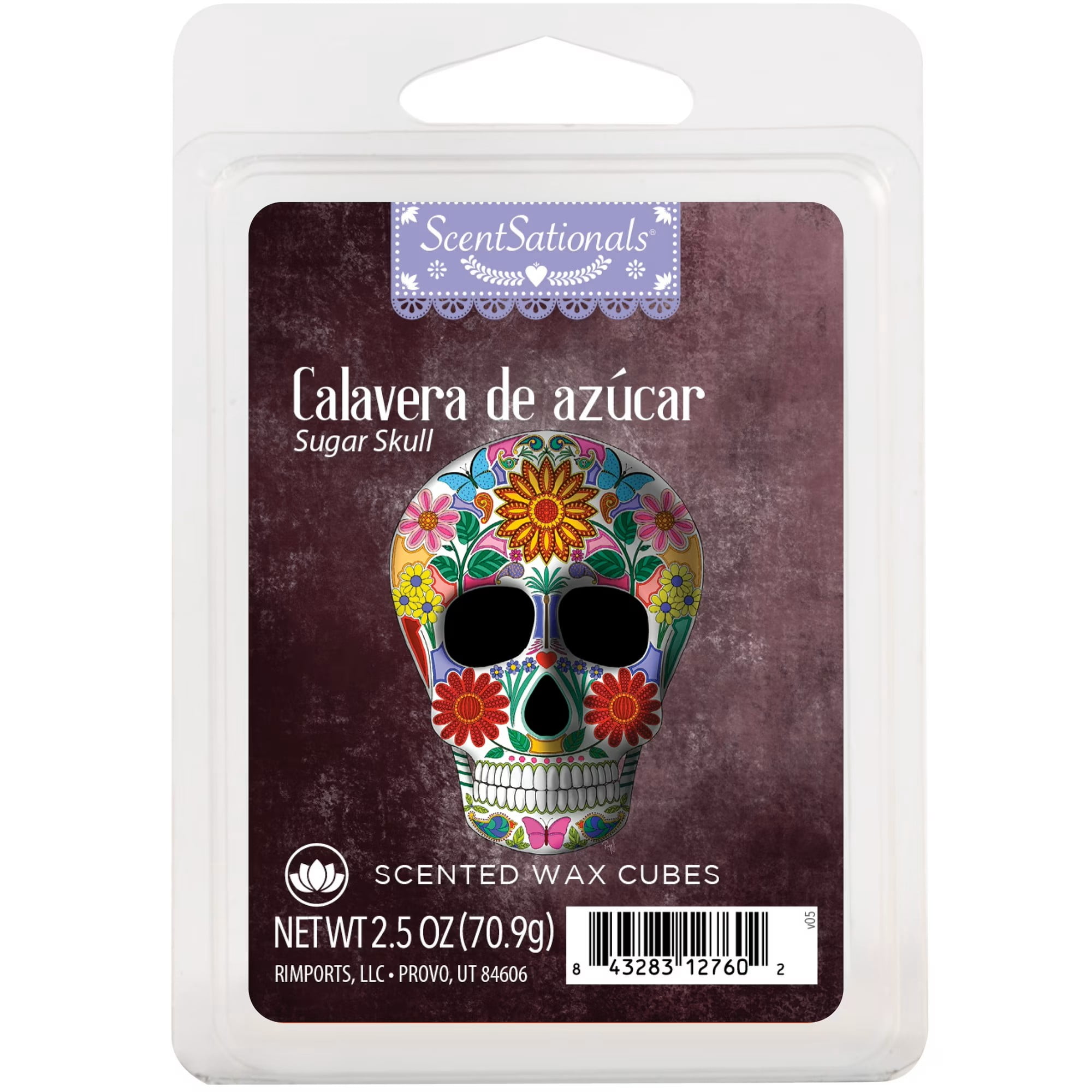 Scentsationals Wax Melts, Wax Cubes Strong Scent - Day of The Dead Collection Calavera de Azucar - Sugar Skull - Long Lasting Scented Wax Melts for Warmer, 10oz (24-Cubes)