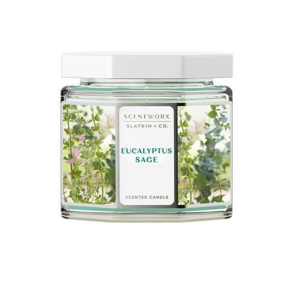 Scentworx 14.5 oz Eucalyptus Sage 3-Wick Jar Candle by Slatkin & Co
