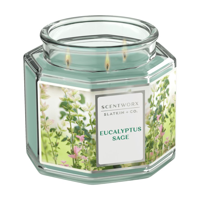 Scentworx Eucalyptus Sage 3-wick Jar Candle 14.5 oz by Slatkin