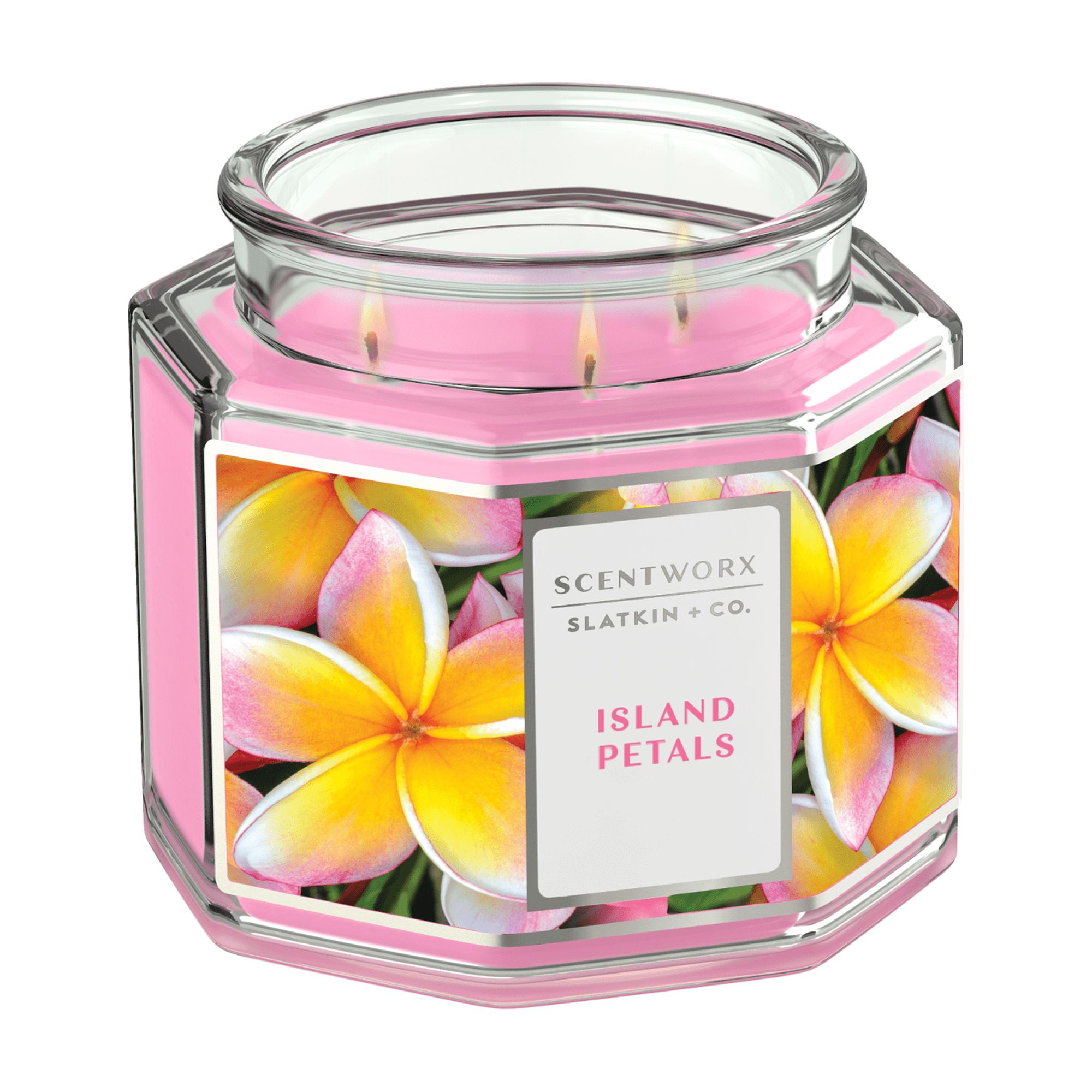 Scentworx 14.5 oz Island Petals 3-Wick Jar Candle by Slatkin & Co