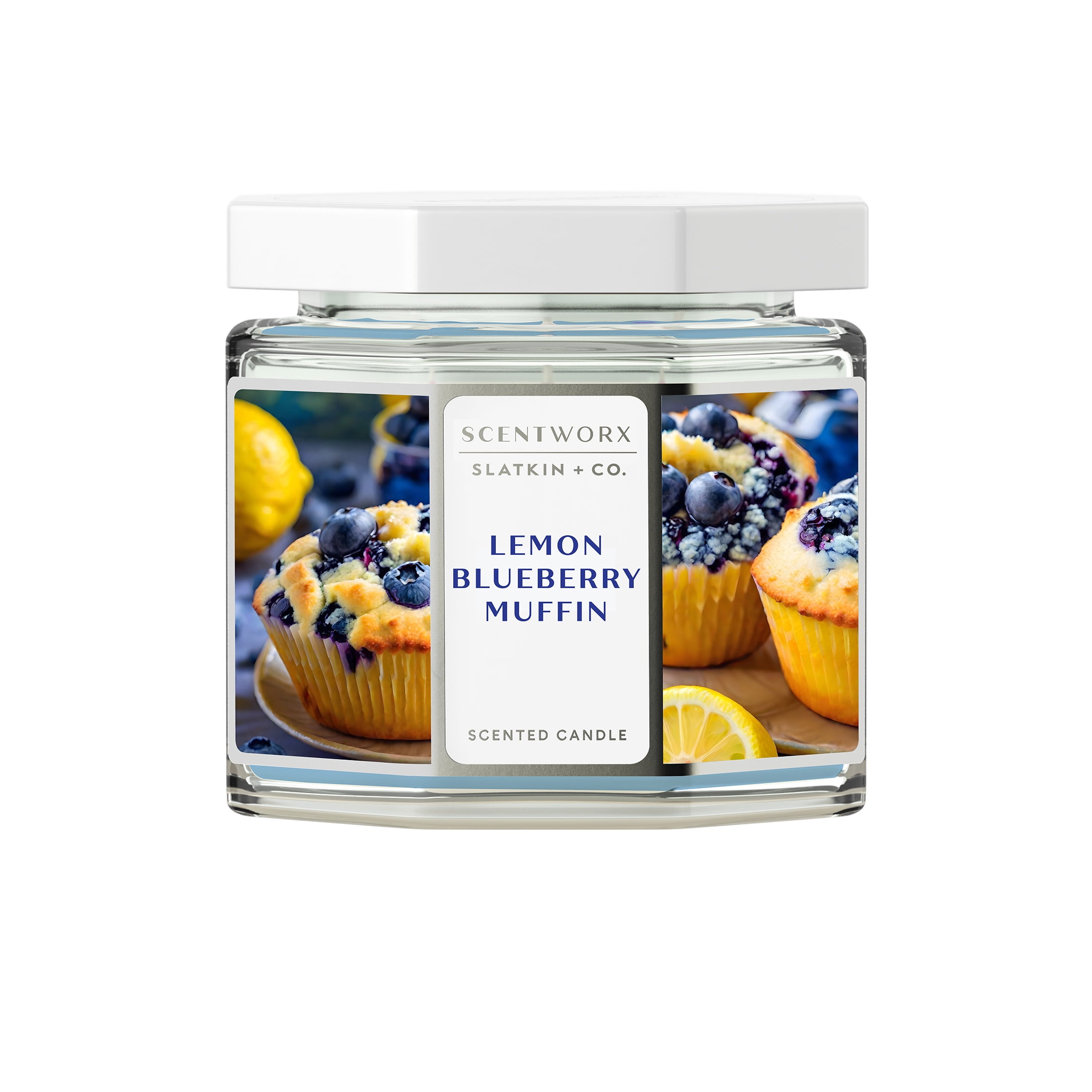Scentworx 14.5 oz Lemon Blueberry Muffin 3-Wick Jar Candle - Walmart.com