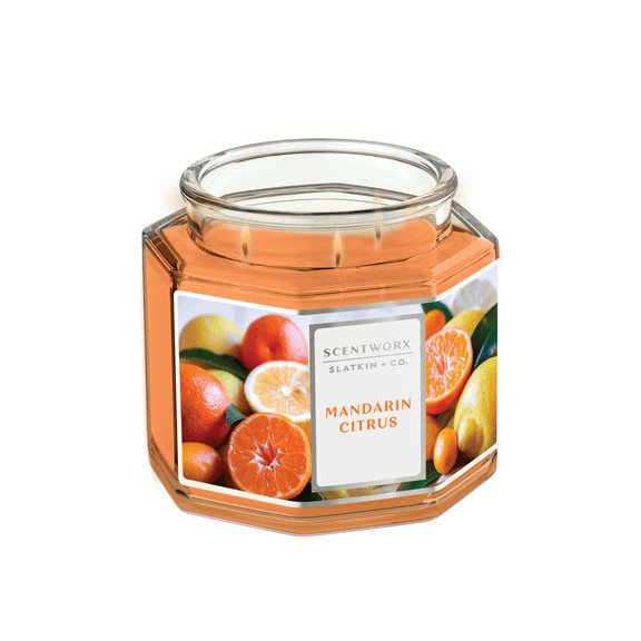 Scentworx 14.5 oz Mandarin Citrus 3-Wick Jar Candle by Slatkin & Co