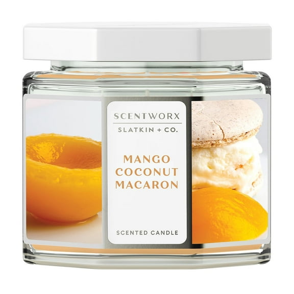 Scentworx 14.5 oz Mango Coconut Macaron 3-Wick Jar Candle