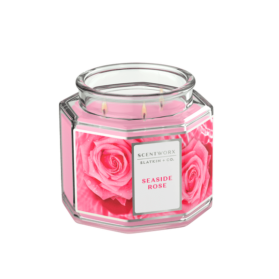 Scentworx 14.5 oz Seaside Rose 3-Wick Jar Candle by Slatkin & Co