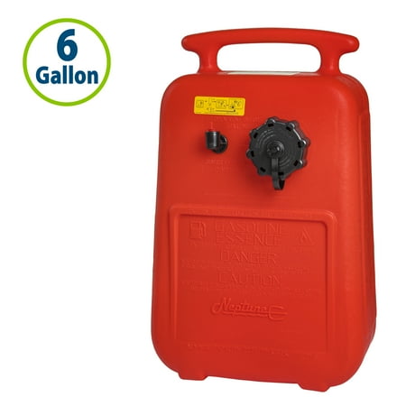 Scepter Neptune Marine Fuel Tank 6 Gallon Gas Can for Outboard Engines - Durable Polyethylene Build
