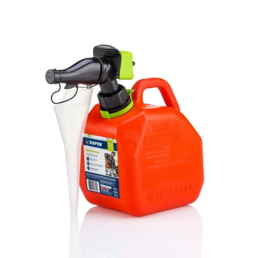 Scepter 1 Gallon SmartControl Gas Can with Funnel, FR1G103, Red Fuel Container. 1gallon gas can