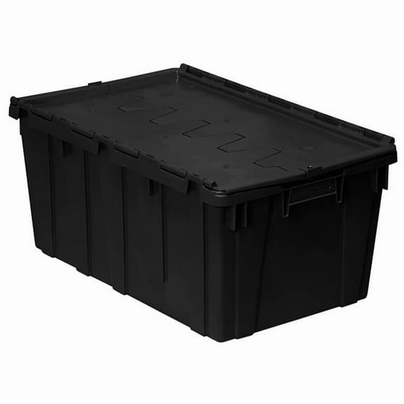 Scepter 6086242 12.x 27 x 16.9 in. Black Hinged-Lid Tote Stackable - 17 gal