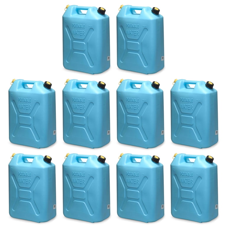 10L (2.5 Gallon) Metal Water Can With Flexible Spout - Heavy Duty Fuel/Water Container For Camping, Garden & Travel