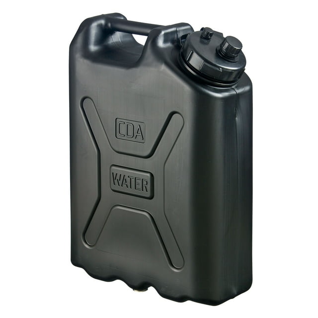 Scepter 5 Gallon 20 Liter Water Container, Heavy Duty Military Style, Black