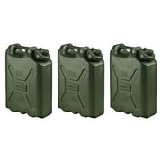 Scepter 5 Gallon 20 Liter Military Water Storage Container, Green (3 Pack)