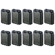 Scepter 5 Gallon Heavy Duty Military Style Water Container 10 Pack, Black