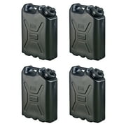 Scepter 5 Gallon Heavy Duty Military Style Water Container, 4 Pack, Black