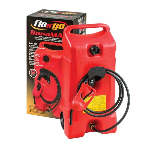 Scepter Flo N Go Duramax 14 Gallon Wheeled Gas Can Caddy with Siphon Pump