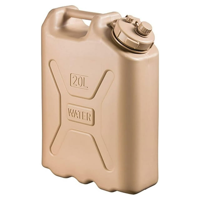 Scepter Lightweight BPA 5 Gallon 20 Liter Water Storage Container, Sand