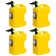 Scepter SmartControl Dual Handle Gas Container Jug, 5 Gal, 4 Pack, Yellow