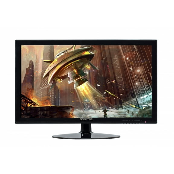 Sceptre 1920x1080 HDMI DVI VGA LED FHD 24-Inch Monitor - E248W-19208A Build-in Speakers, True Black (2017)