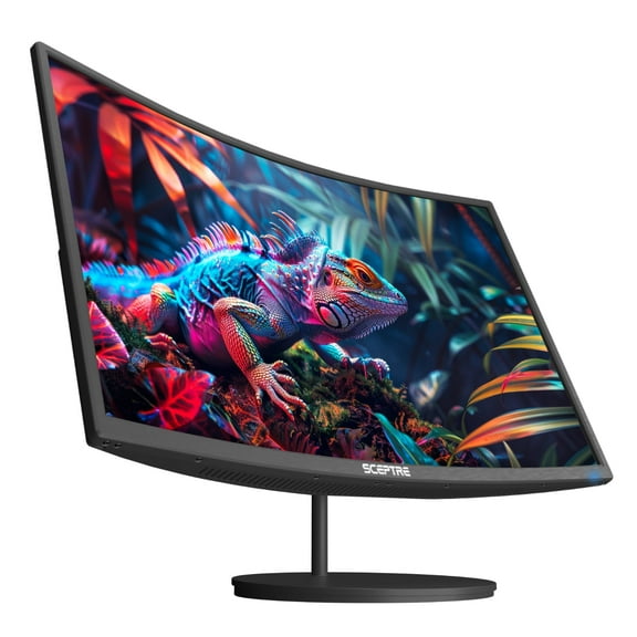 Sceptre 24-inch Curved 100Hz Gaming Monitor HDMI x2 VGA 100% sRGB Eye-Care, Build-in Speakers Machine Black 2024 (C248W-1920RNR Series)