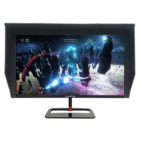 Sceptre 27 inch IPS 2K LED Monitor 2560x1440 QHD HDR400 HDMI DisplayPort up to 144Hz 1ms Height Adjustable Include Gaming Blinders Build-in Speakers, Machine Black (E278B-QPN168+)