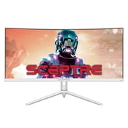 Sceptre 30 Curved Ultrawide Monitor 2560 x 1080 up to 200Hz DisplayPort HDMI 1ms AMD FreeSync Premium 99% sRGB Picture by Picture/PIP, Build-in Speakers Apple-White 2022 C305B-FUN200W