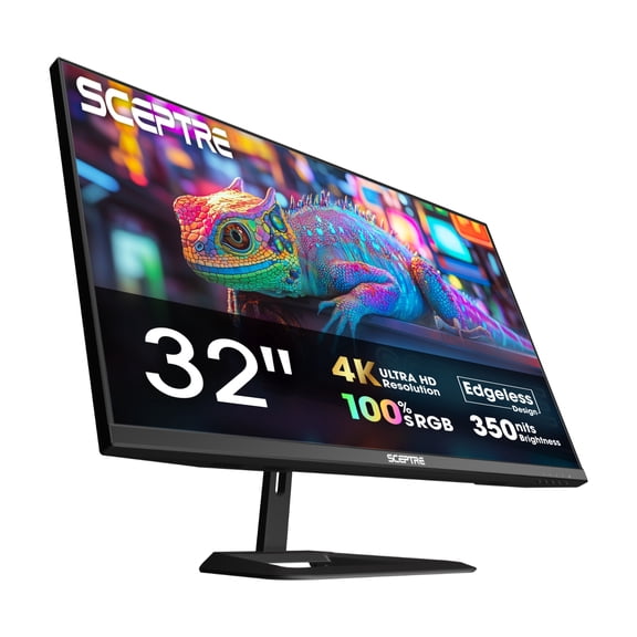 Sceptre 32" 4K UHD IPS LCD Computer Monitor, Black