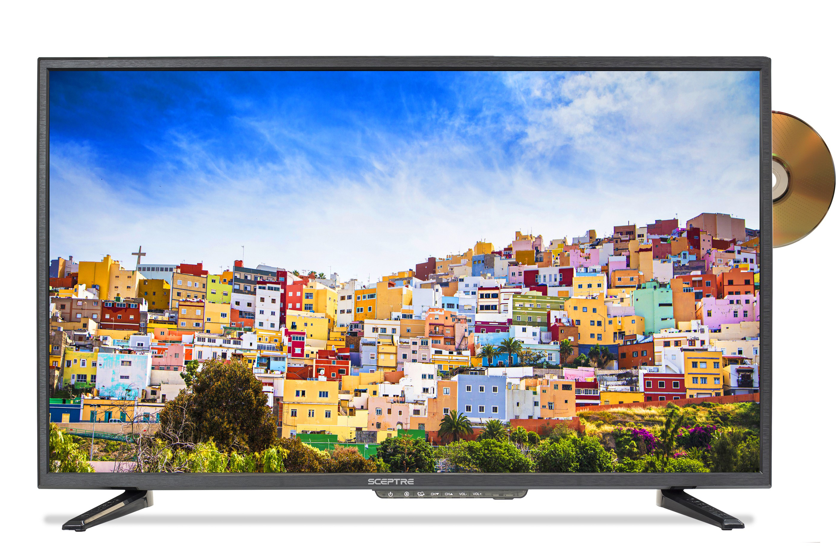 Sceptre 32" Class HD (720P) LED TV (E325BD-S) with Built-in DVD - image 1 of 7