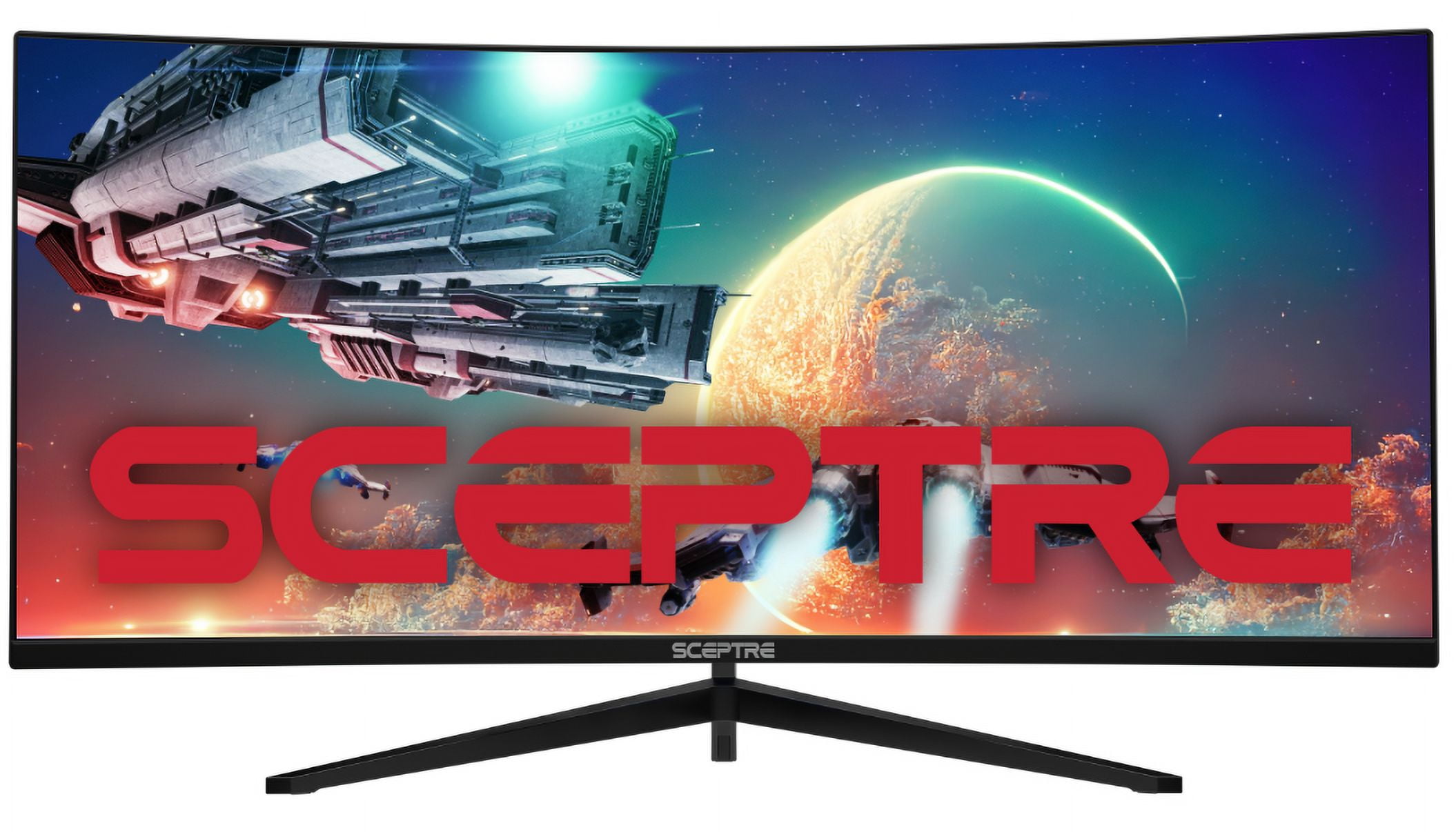 Sceptre 34-Inch Curved Ultrawide WQHD Monitor 3440 x 1440 R1500 up to 165Hz  DisplayPort x2 99% sRGB 1ms Picture by Picture, Machine Black 2023  (C345B-QUT168) 
