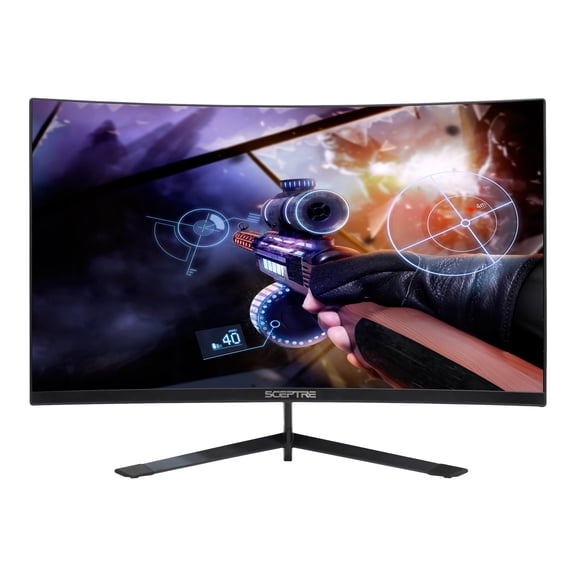 Sceptre Curved 27" Gaming Monitor up to 185Hz DisplayPort 144Hz HDMI Edge-Less AMD FreeSync Premium, Build-in Speakers Machine Black 2020 (C275B-1858RN)