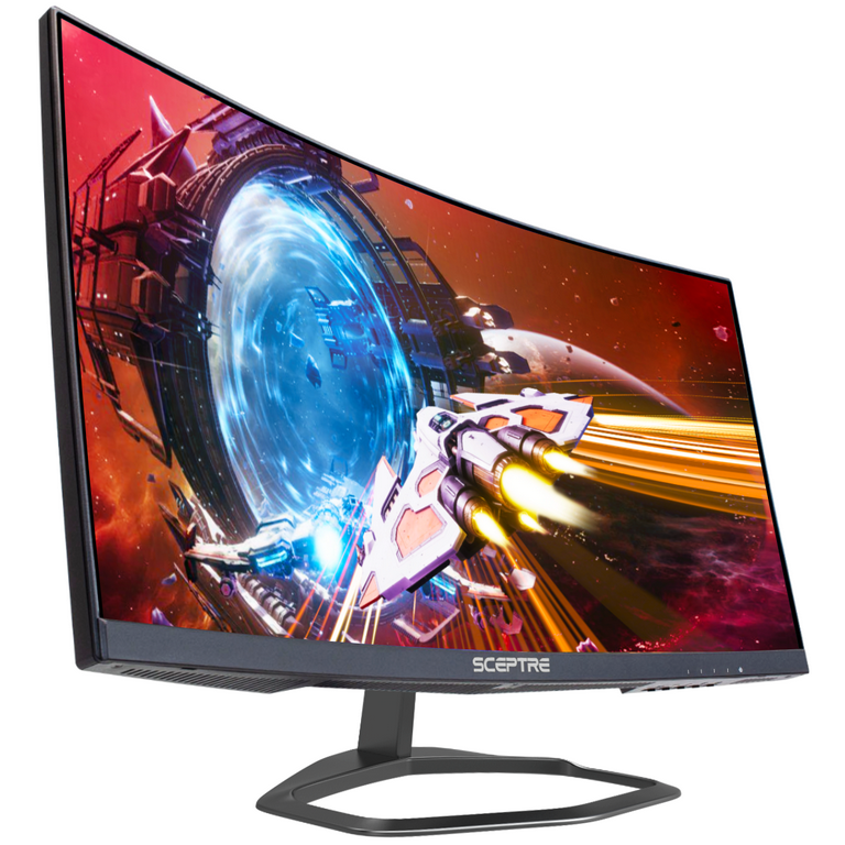 Sceptre Curved 24.5-inch Gaming Monitor up to 240Hz 1080p R1500 1ms DisplayPort x2 HDMI x2 Blue Shift Build-in Speakers, Machine Black 2023 (C255B-FWT240) - Walmart.com