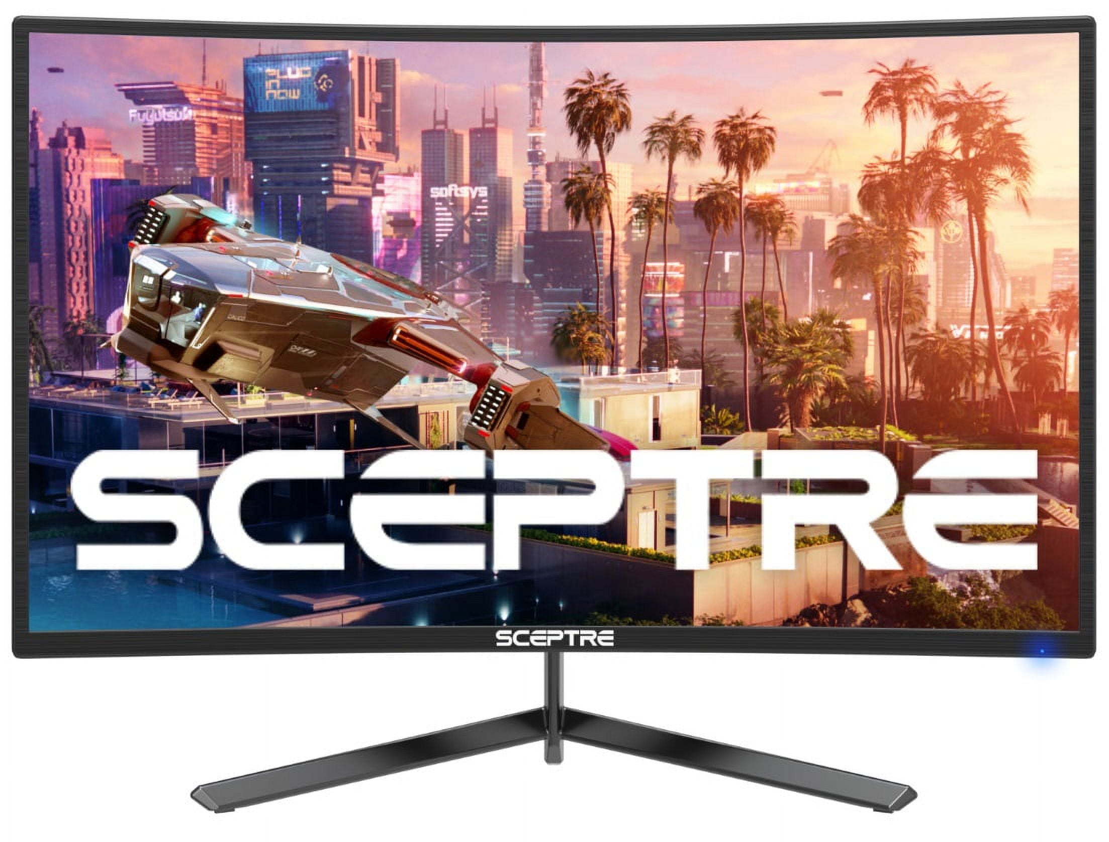 Sceptre Curved 24 Gaming Monitor 1080p up to 165Hz DisplayPort HDMI 99%  sRGB, AMD FreeSync Build-in Speakers Machine Black (C248B-FWT168) 