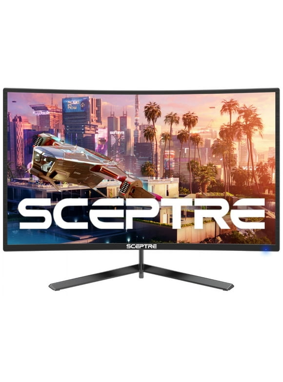 Sceptre Curved 24" Gaming Monitor 1080p up to 165Hz DisplayPort HDMI 99% sRGB, AMD FreeSync Build-in Speakers Machine Black (C248B-FWT168)