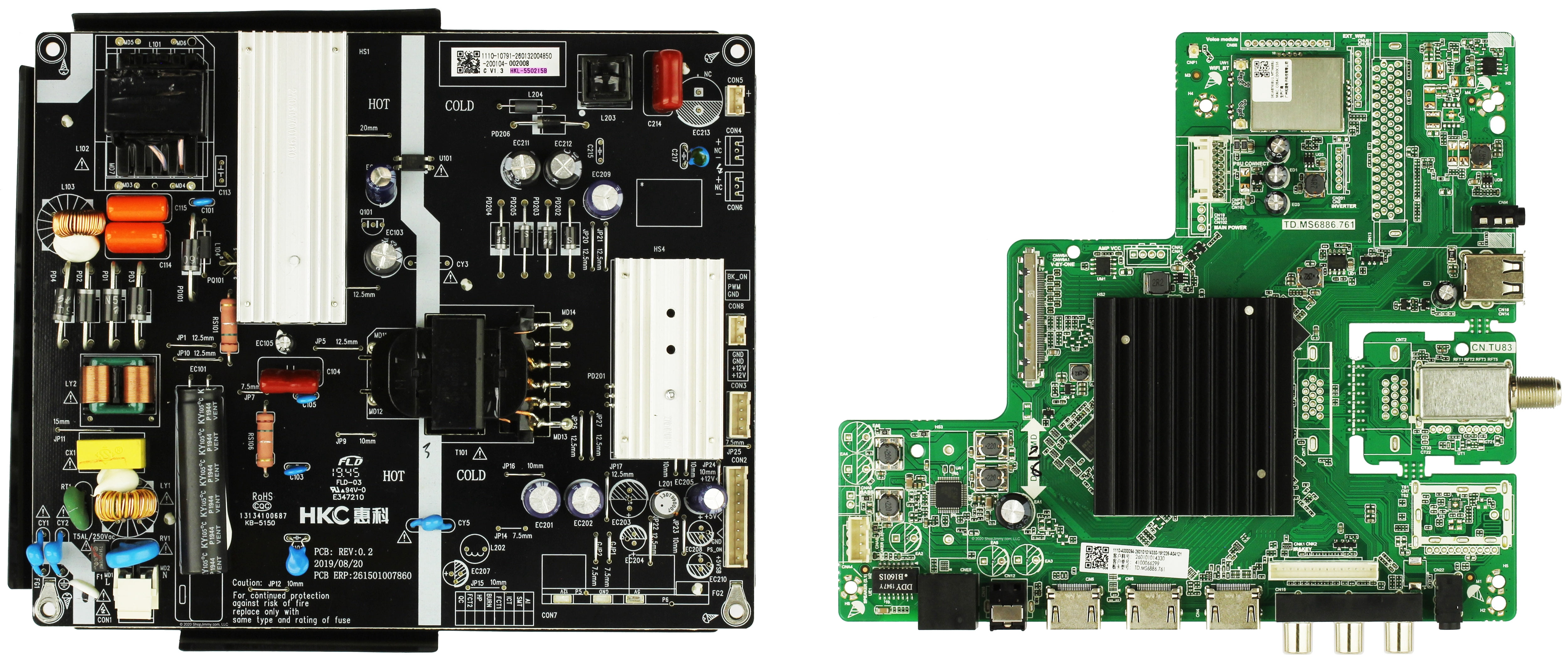 Sceptre G55 Complete LED TV Repair Parts Kit